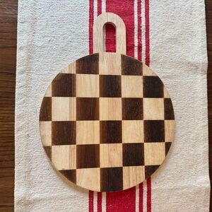 Checkered Wooden Cutting Board